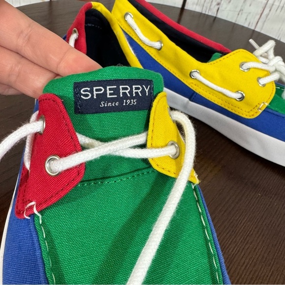 Sperry Top Slider Tuck Multicolor Primary colors block Men’s Boat/Loafer shoes 8 - Picture 6 of 15